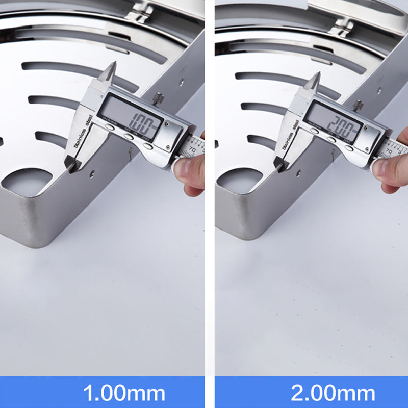 Modern Stainless Steel Bathroom Accessory Set Rectangular & Triangle Bath Shelf Clearhalo 'Bathroom Hardware Sets' 'Bathroom Hardware' 'Bathroom Remodel & Bathroom Fixtures' 'bathroom_hardware_sets' 'Home Improvement' 'home_improvement' 'home_improvement_bathroom_hardware_sets' 7159983