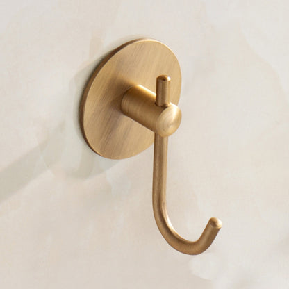 Brass 5 Piece Bathroom Accessory Set Vintage Metal Robe Hooks Antique Brass 1 Piece Round Single Hook Clearhalo 'Bathroom Hardware Sets' 'Bathroom Hardware' 'Bathroom Remodel & Bathroom Fixtures' 'bathroom_hardware_sets' 'Home Improvement' 'home_improvement' 'home_improvement_bathroom_hardware_sets' 7160019