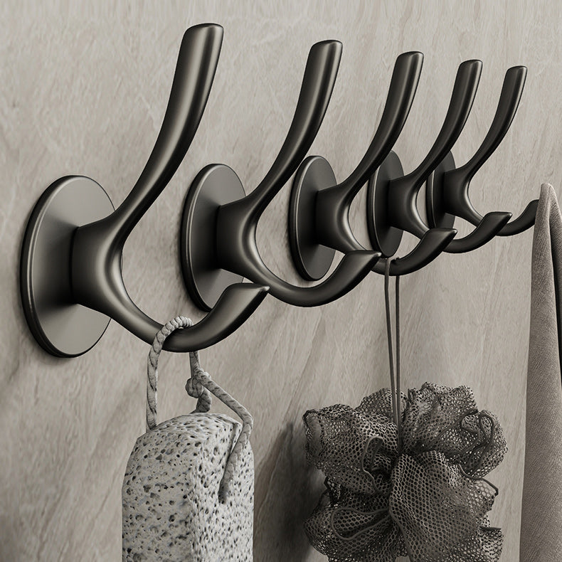 10 Piece Bathroom Accessory Set Modern Matte Grey Robe Hooks Clearhalo 'Bathroom Hardware Sets' 'Bathroom Hardware' 'Bathroom Remodel & Bathroom Fixtures' 'bathroom_hardware_sets' 'Home Improvement' 'home_improvement' 'home_improvement_bathroom_hardware_sets' 7160089