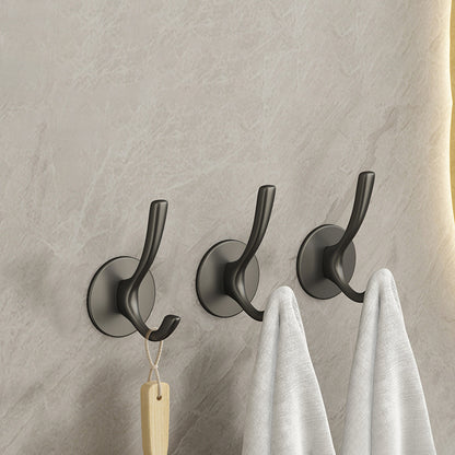 10 Piece Bathroom Accessory Set Modern Matte Grey Robe Hooks 3 Piece Set Clearhalo 'Bathroom Hardware Sets' 'Bathroom Hardware' 'Bathroom Remodel & Bathroom Fixtures' 'bathroom_hardware_sets' 'Home Improvement' 'home_improvement' 'home_improvement_bathroom_hardware_sets' 7160090