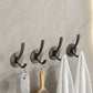 10 Piece Bathroom Accessory Set Modern Matte Grey Robe Hooks 4 Piece Set Clearhalo 'Bathroom Hardware Sets' 'Bathroom Hardware' 'Bathroom Remodel & Bathroom Fixtures' 'bathroom_hardware_sets' 'Home Improvement' 'home_improvement' 'home_improvement_bathroom_hardware_sets' 7160091
