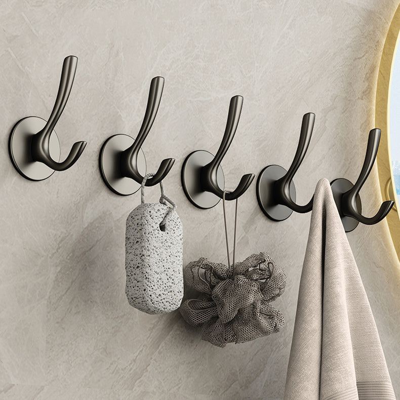 10 Piece Bathroom Accessory Set Modern Matte Grey Robe Hooks Clearhalo 'Bathroom Hardware Sets' 'Bathroom Hardware' 'Bathroom Remodel & Bathroom Fixtures' 'bathroom_hardware_sets' 'Home Improvement' 'home_improvement' 'home_improvement_bathroom_hardware_sets' 7160094