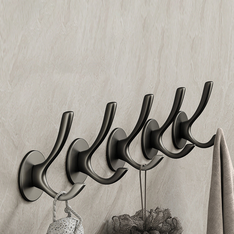 10 Piece Bathroom Accessory Set Modern Matte Grey Robe Hooks Clearhalo 'Bathroom Hardware Sets' 'Bathroom Hardware' 'Bathroom Remodel & Bathroom Fixtures' 'bathroom_hardware_sets' 'Home Improvement' 'home_improvement' 'home_improvement_bathroom_hardware_sets' 7160095