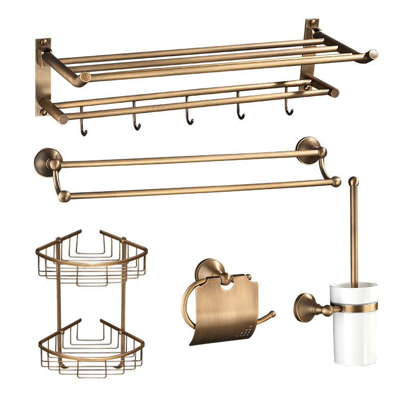 Vintage Bronze Bathroom Set Traditional Bathroom Accessory as Individual or as a Set Clearhalo 'Bathroom Hardware Sets' 'Bathroom Hardware' 'Bathroom Remodel & Bathroom Fixtures' 'bathroom_hardware_sets' 'Home Improvement' 'home_improvement' 'home_improvement_bathroom_hardware_sets' 7160172