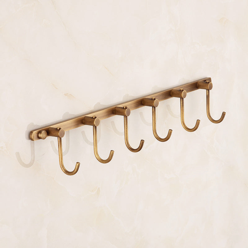 Vintage Bronze Bathroom Set Traditional Bathroom Accessory as Individual or as a Set Row Hook (6 Rows) Clearhalo 'Bathroom Hardware Sets' 'Bathroom Hardware' 'Bathroom Remodel & Bathroom Fixtures' 'bathroom_hardware_sets' 'Home Improvement' 'home_improvement' 'home_improvement_bathroom_hardware_sets' 7160173