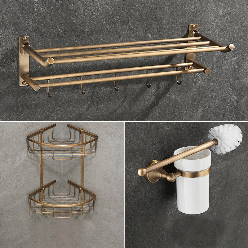 Vintage Bronze Bathroom Set Traditional Bathroom Accessory as Individual or as a Set 3-Piece Set Clearhalo 'Bathroom Hardware Sets' 'Bathroom Hardware' 'Bathroom Remodel & Bathroom Fixtures' 'bathroom_hardware_sets' 'Home Improvement' 'home_improvement' 'home_improvement_bathroom_hardware_sets' 7160175