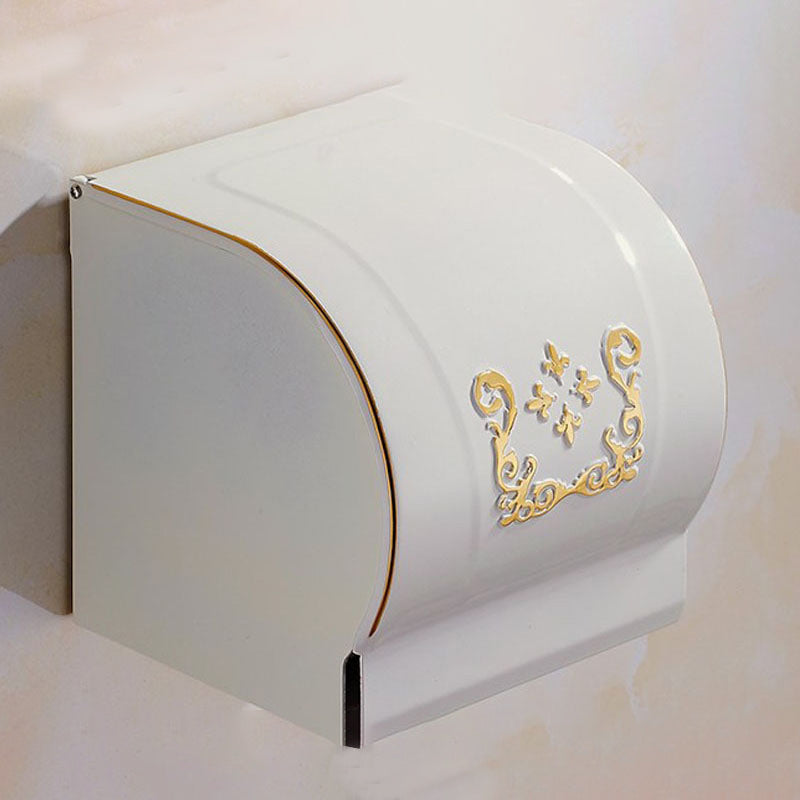 Vintage Bathroom Accessory Set Aluminum Paper Holder in White 1 Piece Paper Holder（4.7"L） Clearhalo 'Bathroom Hardware Sets' 'Bathroom Hardware' 'Bathroom Remodel & Bathroom Fixtures' 'bathroom_hardware_sets' 'Home Improvement' 'home_improvement' 'home_improvement_bathroom_hardware_sets' 7160224