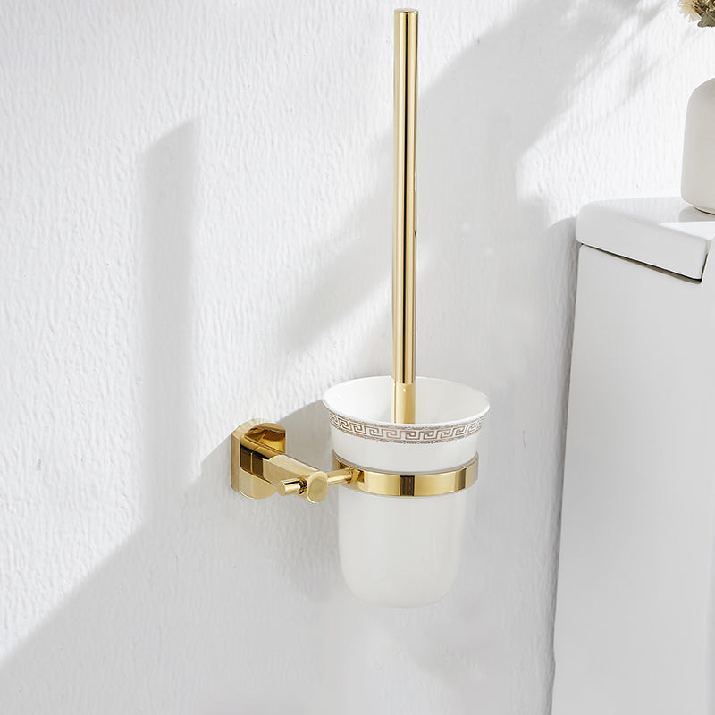 2 Piece Metal Bathroom Accessory Set Traditional Toilet Brush and Holder Set Dark Gold 1 Piece Clearhalo 'Bathroom Hardware Sets' 'Bathroom Hardware' 'Bathroom Remodel & Bathroom Fixtures' 'bathroom_hardware_sets' 'Home Improvement' 'home_improvement' 'home_improvement_bathroom_hardware_sets' 7160243