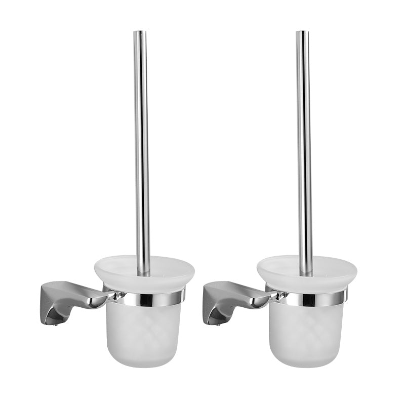 2 Piece Metal Bathroom Accessory Set Traditional Toilet Brush and Holder Set Silver 2 Piece Set Clearhalo 'Bathroom Hardware Sets' 'Bathroom Hardware' 'Bathroom Remodel & Bathroom Fixtures' 'bathroom_hardware_sets' 'Home Improvement' 'home_improvement' 'home_improvement_bathroom_hardware_sets' 7160245