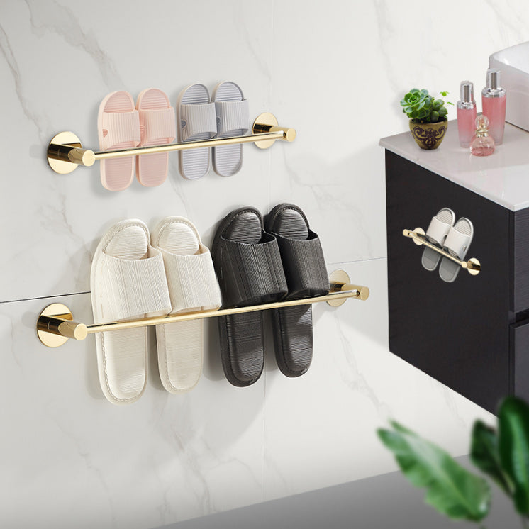 2 Piece Bathroom Hardware Set Modern Stainless-steel Slipper Rack Clearhalo 'Bathroom Hardware Sets' 'Bathroom Hardware' 'Bathroom Remodel & Bathroom Fixtures' 'bathroom_hardware_sets' 'Home Improvement' 'home_improvement' 'home_improvement_bathroom_hardware_sets' 7160262