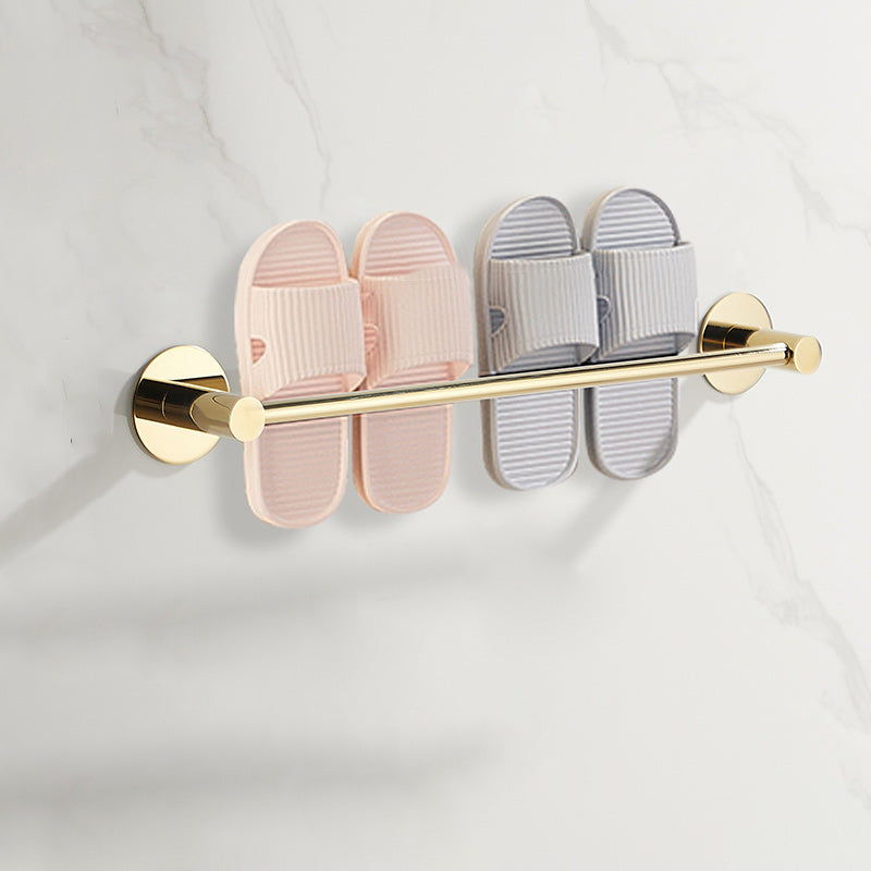 2 Piece Bathroom Hardware Set Modern Stainless-steel Slipper Rack Gold Slipper Rack (20"L) Clearhalo 'Bathroom Hardware Sets' 'Bathroom Hardware' 'Bathroom Remodel & Bathroom Fixtures' 'bathroom_hardware_sets' 'Home Improvement' 'home_improvement' 'home_improvement_bathroom_hardware_sets' 7160269
