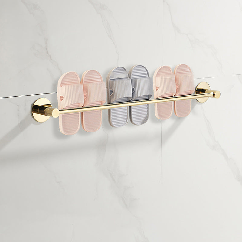 2 Piece Bathroom Hardware Set Modern Stainless-steel Slipper Rack Gold Slipper Rack (27“L) Clearhalo 'Bathroom Hardware Sets' 'Bathroom Hardware' 'Bathroom Remodel & Bathroom Fixtures' 'bathroom_hardware_sets' 'Home Improvement' 'home_improvement' 'home_improvement_bathroom_hardware_sets' 7160273