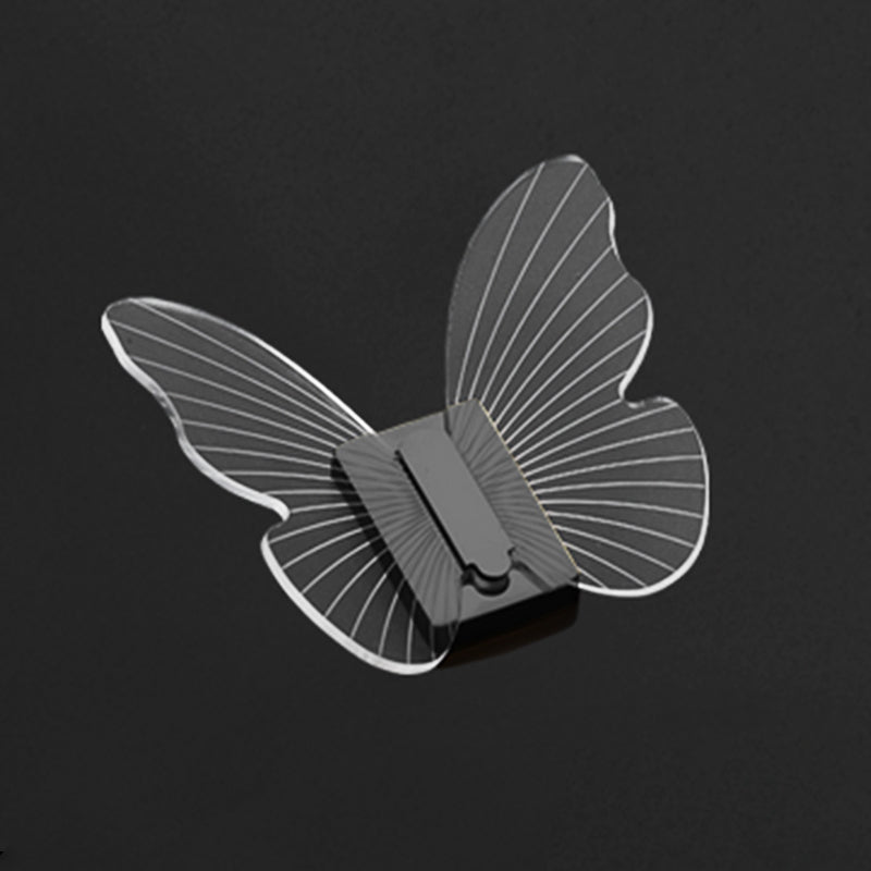 Modern Brass Bathroom Accessory Set Acrylic Butterfly Themed Robe Hooks Black 1 Piece Clearhalo 'Bathroom Hardware Sets' 'Bathroom Hardware' 'Bathroom Remodel & Bathroom Fixtures' 'bathroom_hardware_sets' 'Home Improvement' 'home_improvement' 'home_improvement_bathroom_hardware_sets' 7160295