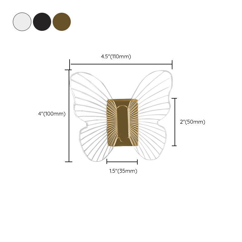 Modern Brass Bathroom Accessory Set Acrylic Butterfly Themed Robe Hooks Clearhalo 'Bathroom Hardware Sets' 'Bathroom Hardware' 'Bathroom Remodel & Bathroom Fixtures' 'bathroom_hardware_sets' 'Home Improvement' 'home_improvement' 'home_improvement_bathroom_hardware_sets' 7160320
