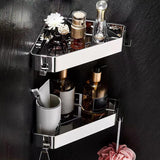 2-Piece Stainless Steel Bathroom Accessory Set 11.8" W Triangle Bath Shelf Clearhalo 'Bathroom Hardware Sets' 'Bathroom Hardware' 'Bathroom Remodel & Bathroom Fixtures' 'bathroom_hardware_sets' 'Home Improvement' 'home_improvement' 'home_improvement_bathroom_hardware_sets' 7160321