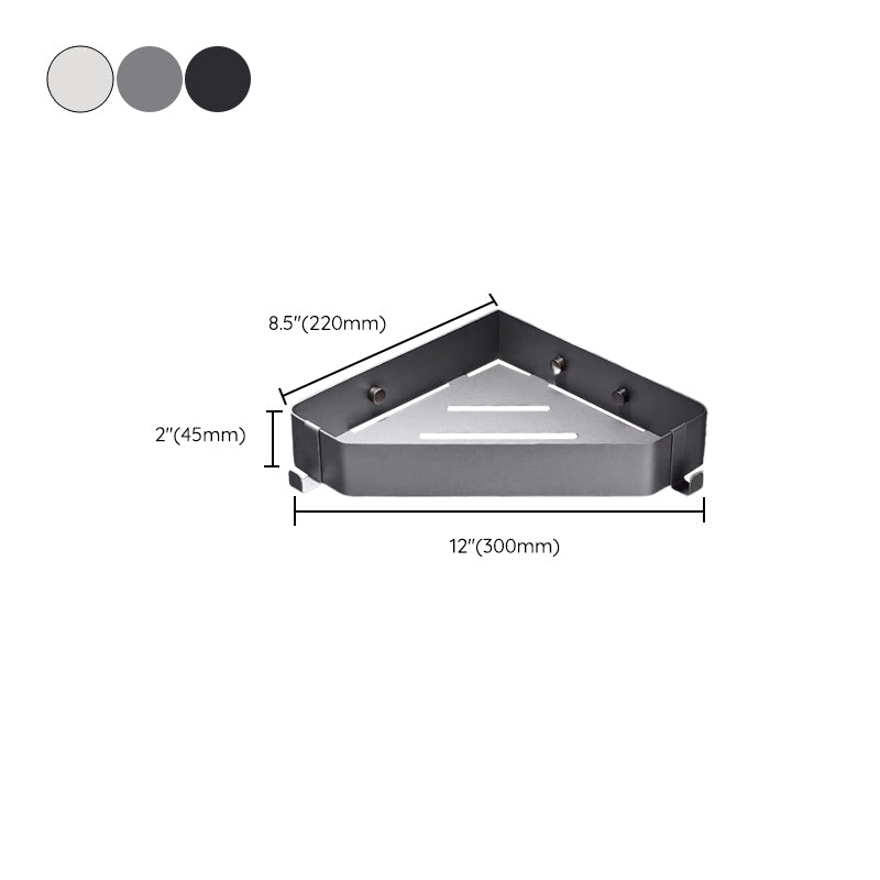 2-Piece Stainless Steel Bathroom Accessory Set 11.8" W Triangle Bath Shelf Clearhalo 'Bathroom Hardware Sets' 'Bathroom Hardware' 'Bathroom Remodel & Bathroom Fixtures' 'bathroom_hardware_sets' 'Home Improvement' 'home_improvement' 'home_improvement_bathroom_hardware_sets' 7160334