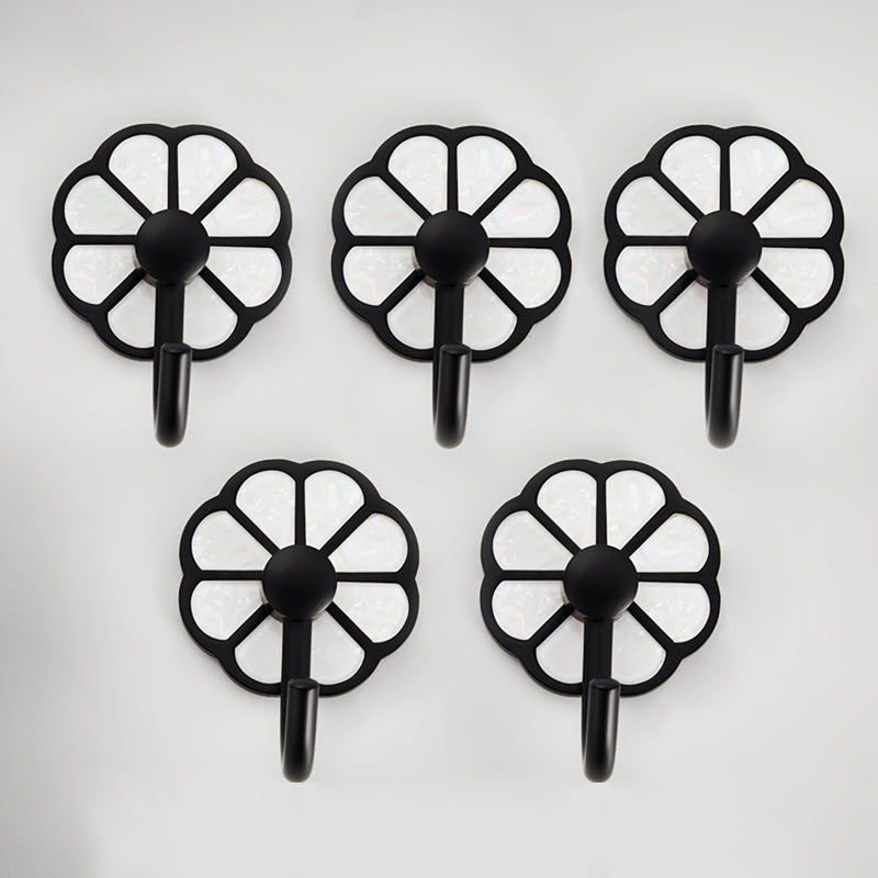 Polished 10 Piece Bathroom Accessory Set Metal Corrosion-resistant Robe Hook Black 5 Piece Set Clearhalo 'Bathroom Hardware Sets' 'Bathroom Hardware' 'Bathroom Remodel & Bathroom Fixtures' 'bathroom_hardware_sets' 'Home Improvement' 'home_improvement' 'home_improvement_bathroom_hardware_sets' 7160374