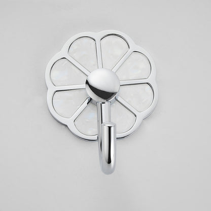 Polished 10 Piece Bathroom Accessory Set Metal Corrosion-resistant Robe Hook Silver 1 Piece Clearhalo 'Bathroom Hardware Sets' 'Bathroom Hardware' 'Bathroom Remodel & Bathroom Fixtures' 'bathroom_hardware_sets' 'Home Improvement' 'home_improvement' 'home_improvement_bathroom_hardware_sets' 7160379