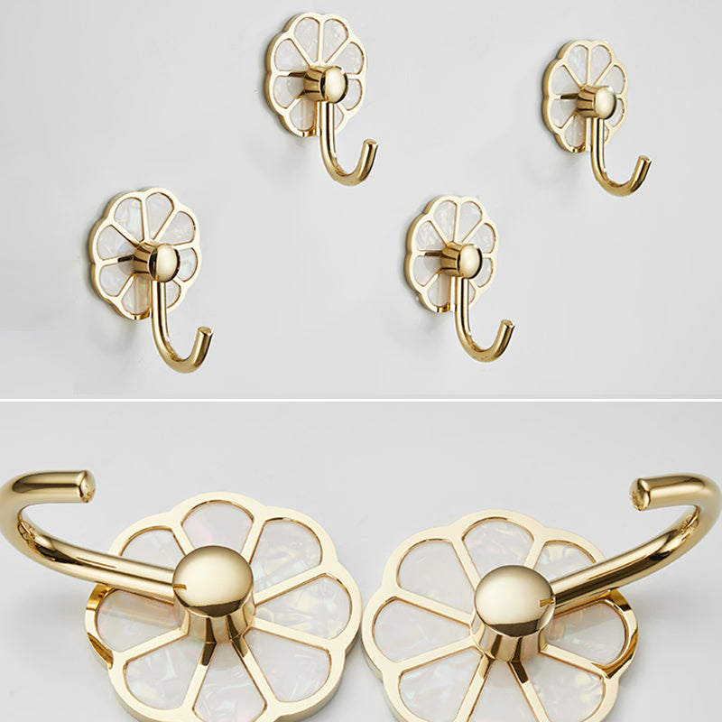 Polished 10 Piece Bathroom Accessory Set Metal Corrosion-resistant Robe Hook Clearhalo 'Bathroom Hardware Sets' 'Bathroom Hardware' 'Bathroom Remodel & Bathroom Fixtures' 'bathroom_hardware_sets' 'Home Improvement' 'home_improvement' 'home_improvement_bathroom_hardware_sets' 7160381