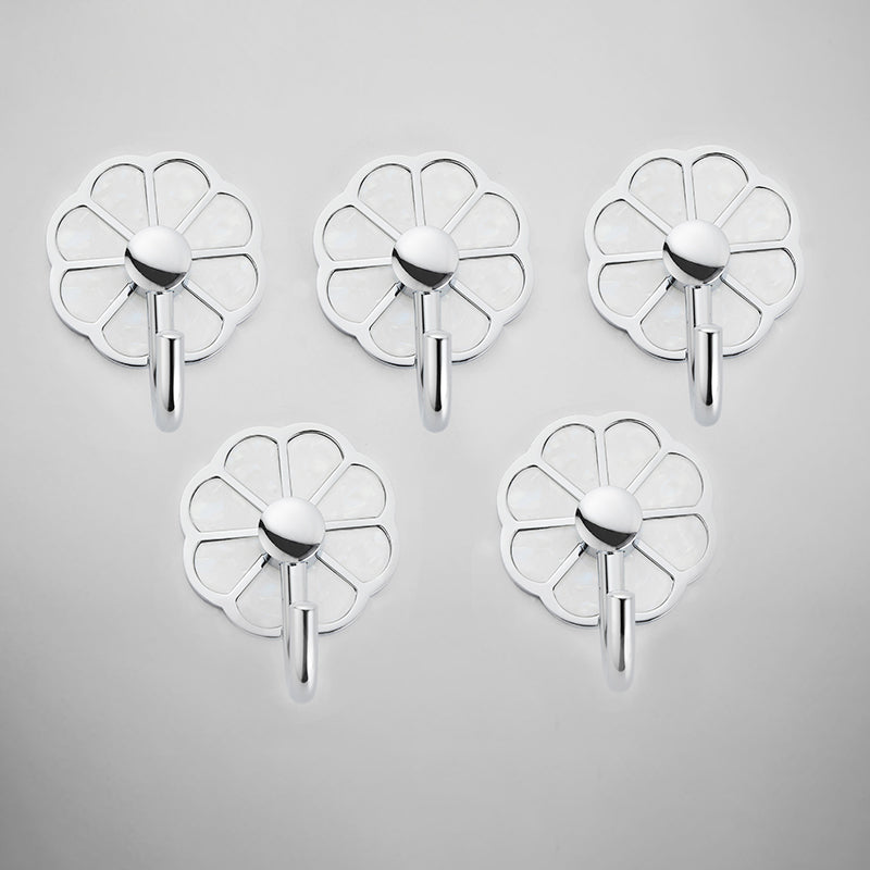 Polished 10 Piece Bathroom Accessory Set Metal Corrosion-resistant Robe Hook Silver 5 Piece Set Clearhalo 'Bathroom Hardware Sets' 'Bathroom Hardware' 'Bathroom Remodel & Bathroom Fixtures' 'bathroom_hardware_sets' 'Home Improvement' 'home_improvement' 'home_improvement_bathroom_hardware_sets' 7160383