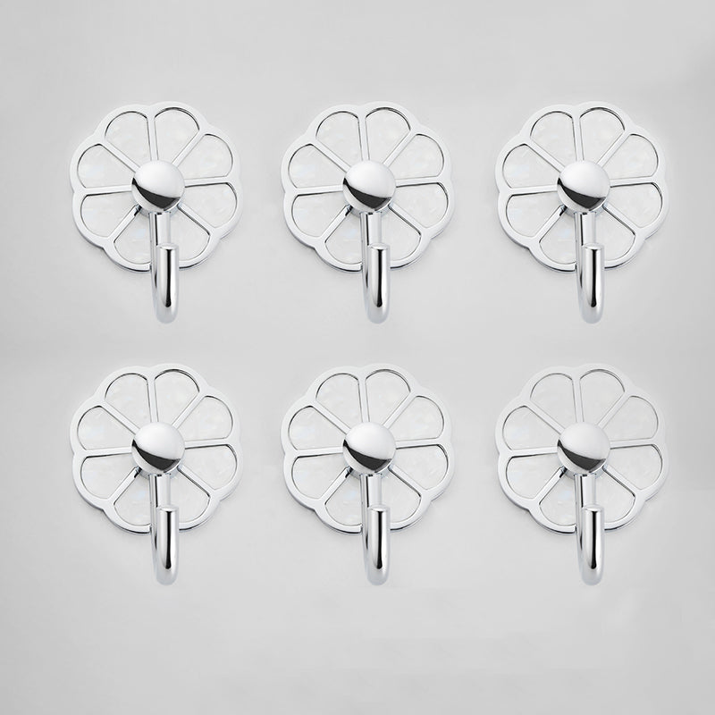 Polished 10 Piece Bathroom Accessory Set Metal Corrosion-resistant Robe Hook Silver 6 Piece Set Clearhalo 'Bathroom Hardware Sets' 'Bathroom Hardware' 'Bathroom Remodel & Bathroom Fixtures' 'bathroom_hardware_sets' 'Home Improvement' 'home_improvement' 'home_improvement_bathroom_hardware_sets' 7160384
