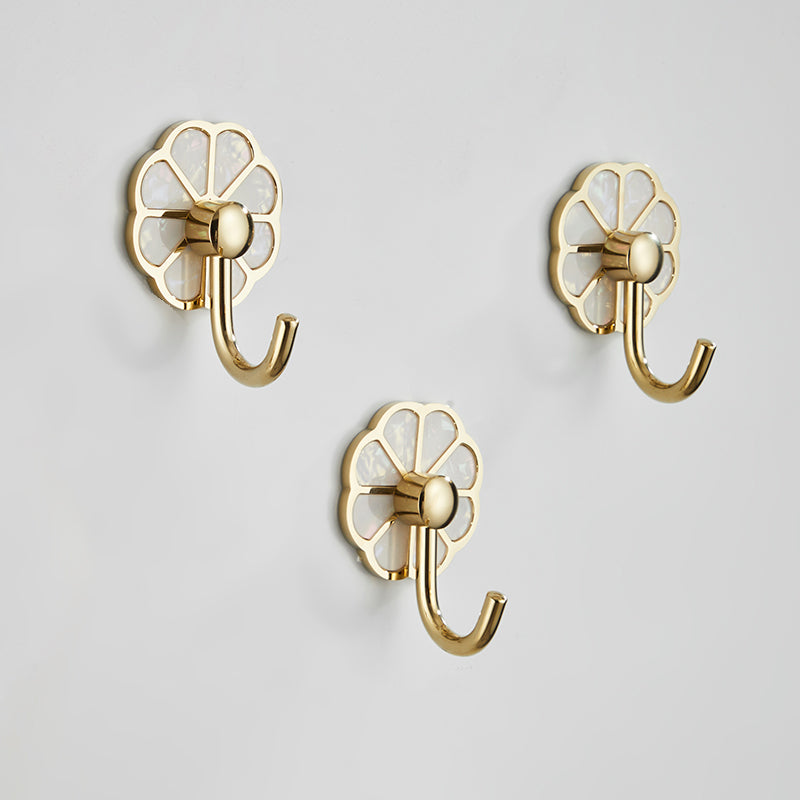 Polished 10 Piece Bathroom Accessory Set Metal Corrosion-resistant Robe Hook Gold 3 Piece Set Clearhalo 'Bathroom Hardware Sets' 'Bathroom Hardware' 'Bathroom Remodel & Bathroom Fixtures' 'bathroom_hardware_sets' 'Home Improvement' 'home_improvement' 'home_improvement_bathroom_hardware_sets' 7160387