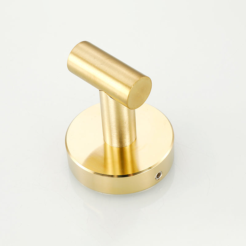 Modern Bathroom Accessory Set Metal Robe Hooks in Polished Chrome/Gold Clearhalo 'Bathroom Hardware Sets' 'Bathroom Hardware' 'Bathroom Remodel & Bathroom Fixtures' 'bathroom_hardware_sets' 'Home Improvement' 'home_improvement' 'home_improvement_bathroom_hardware_sets' 7160409