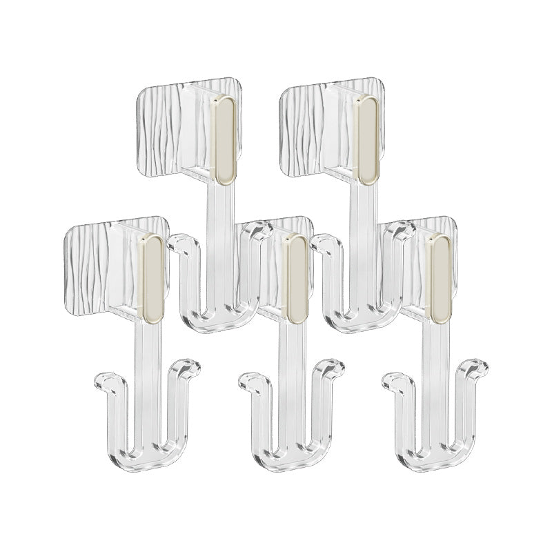 5 Piece Bathroom Hardware Set 6.29" Tall Robe Hooks in Modern Style White 5 Piece Set Clearhalo 'Bathroom Hardware Sets' 'Bathroom Hardware' 'Bathroom Remodel & Bathroom Fixtures' 'bathroom_hardware_sets' 'Home Improvement' 'home_improvement' 'home_improvement_bathroom_hardware_sets' 7160431