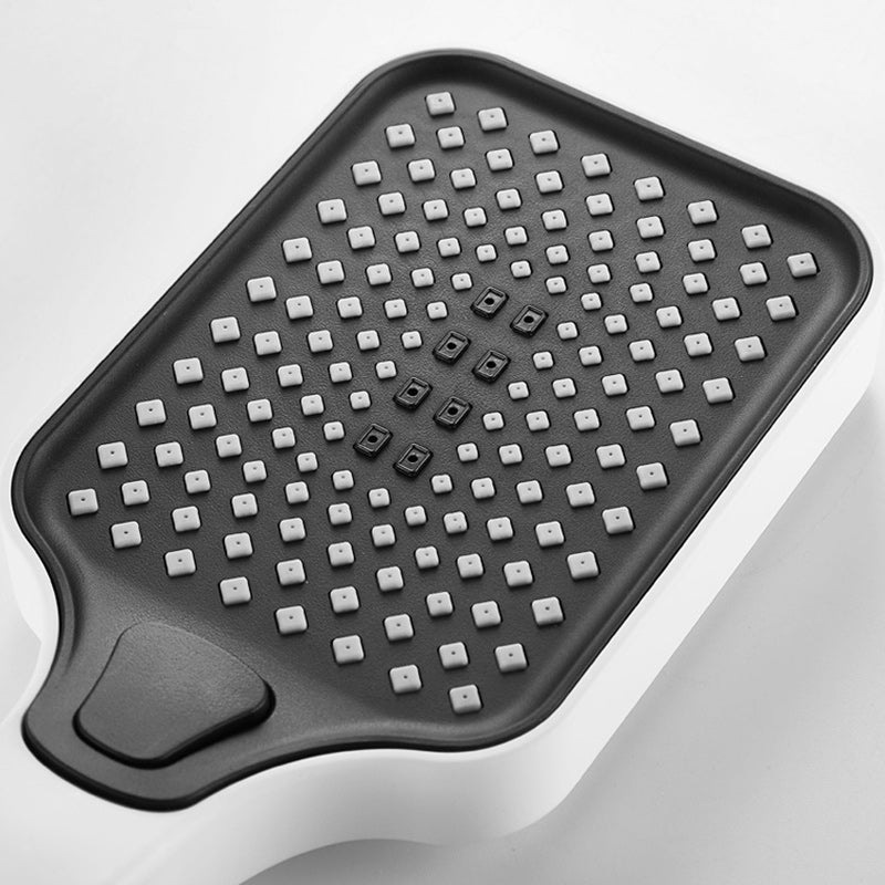 Swivel Shower System White Square Shower Hose Wall Mount Slide Bar Included Shower System Clearhalo 'Bathroom Remodel & Bathroom Fixtures' 'Home Improvement' 'home_improvement' 'home_improvement_shower_faucets' 'Shower Faucets & Systems' 'shower_faucets' 'Showers & Bathtubs Plumbing' 'Showers & Bathtubs' 7160465