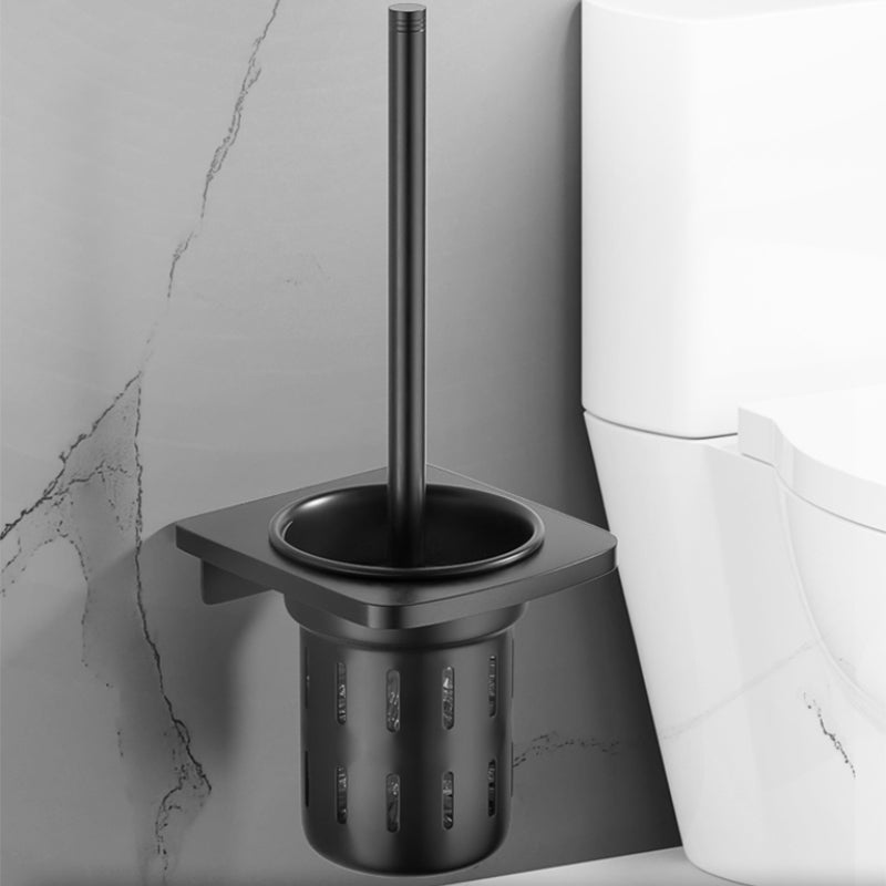 Modern Black Bathroom Accessory Kit Paper Holder Towel Bar Bath Hardware Set Clearhalo 'Bathroom Hardware Sets' 'Bathroom Hardware' 'Bathroom Remodel & Bathroom Fixtures' 'bathroom_hardware_sets' 'Home Improvement' 'home_improvement' 'home_improvement_bathroom_hardware_sets' 7160477