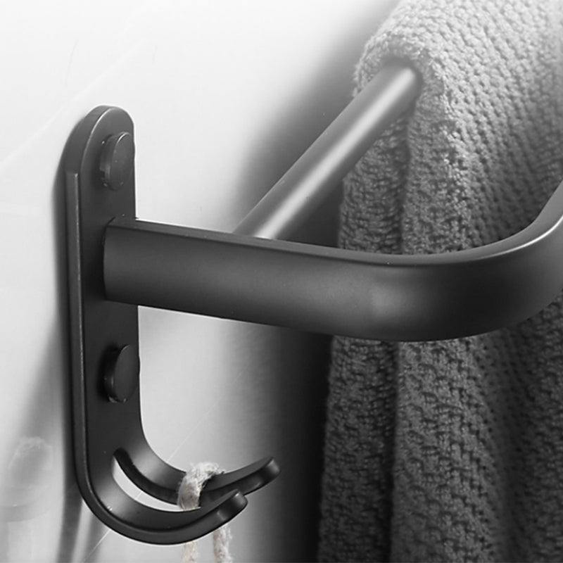 Modern Black Bathroom Accessory Kit Paper Holder Towel Bar Bath Hardware Set Clearhalo 'Bathroom Hardware Sets' 'Bathroom Hardware' 'Bathroom Remodel & Bathroom Fixtures' 'bathroom_hardware_sets' 'Home Improvement' 'home_improvement' 'home_improvement_bathroom_hardware_sets' 7160485