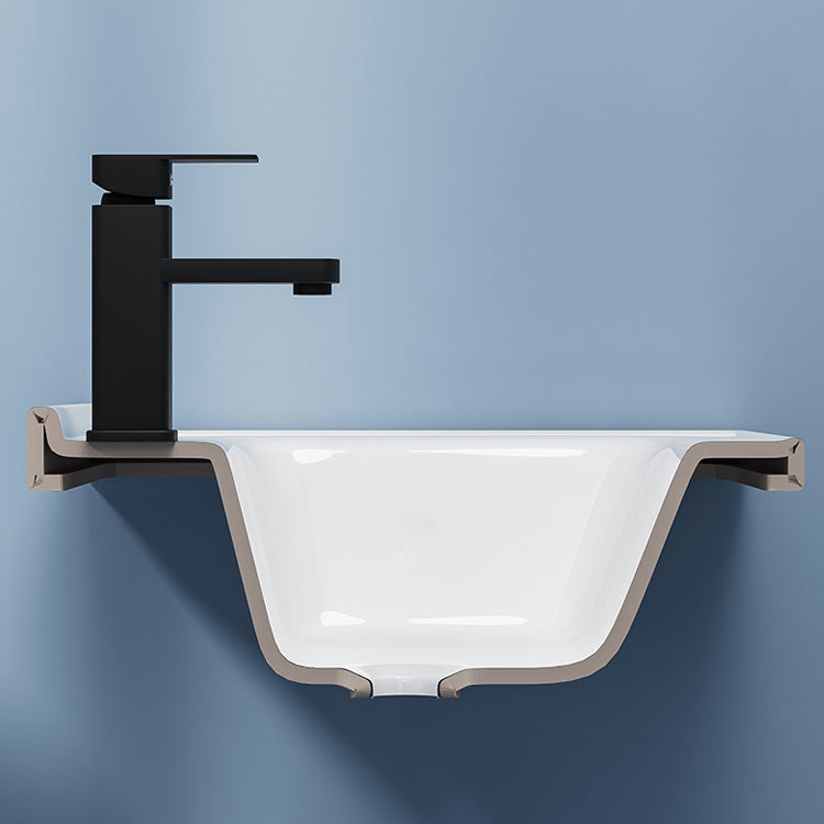 Grey Bath Vanity Wall Mount Rectangular Single Sink Mirror Metal Frame Vanity with Doors Clearhalo 'Bathroom Remodel & Bathroom Fixtures' 'Bathroom Vanities' 'bathroom_vanities' 'Home Improvement' 'home_improvement' 'home_improvement_bathroom_vanities' 7160737