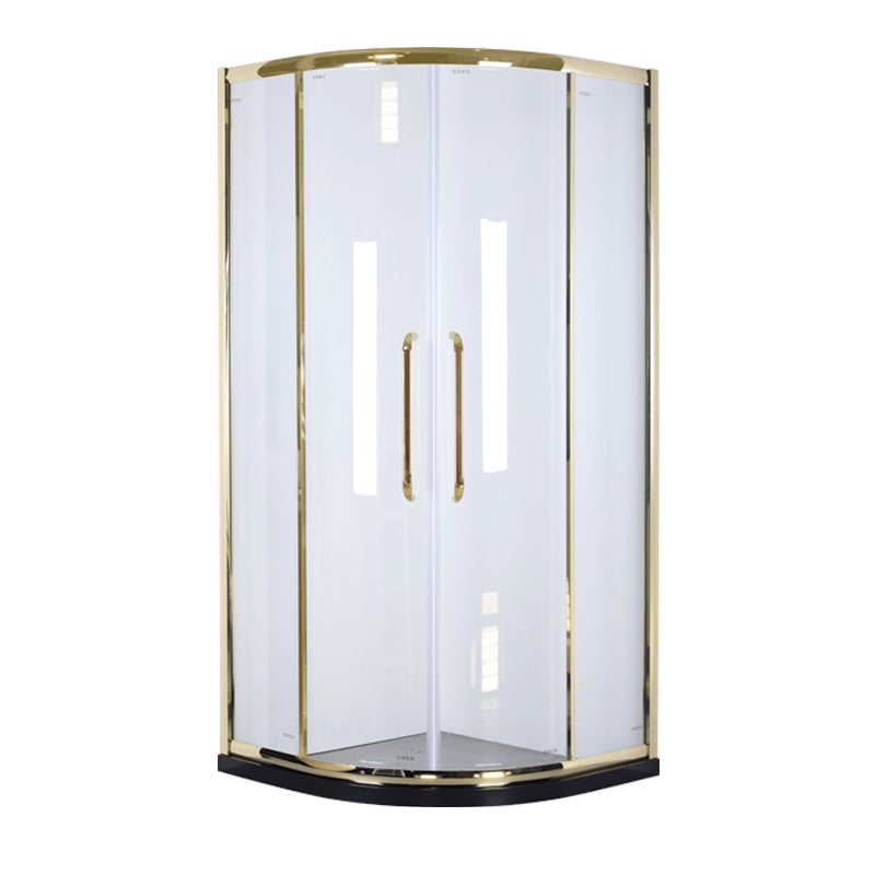 Round Shower Enclosure Clear Tempered Shower Enclosure on Corner Clearhalo 'Bathroom Remodel & Bathroom Fixtures' 'Home Improvement' 'home_improvement' 'home_improvement_shower_stalls_enclosures' 'Shower Stalls & Enclosures' 'shower_stalls_enclosures' 'Showers & Bathtubs' 7161025