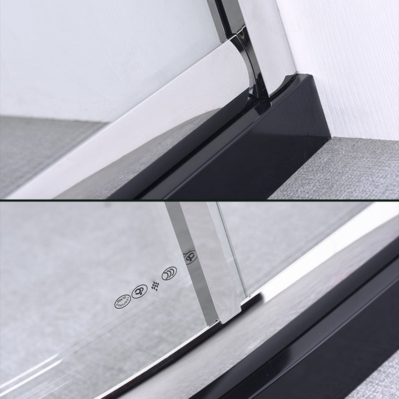 Round Shower Enclosure Clear Tempered Shower Enclosure on Corner Clearhalo 'Bathroom Remodel & Bathroom Fixtures' 'Home Improvement' 'home_improvement' 'home_improvement_shower_stalls_enclosures' 'Shower Stalls & Enclosures' 'shower_stalls_enclosures' 'Showers & Bathtubs' 7161029