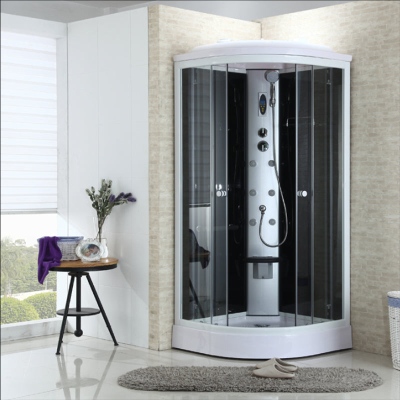 White Framed Rectangle Shower Stall Clear Tempered Glass Shower Stall Low Basin Clearhalo 'Bathroom Remodel & Bathroom Fixtures' 'Home Improvement' 'home_improvement' 'home_improvement_shower_stalls_enclosures' 'Shower Stalls & Enclosures' 'shower_stalls_enclosures' 'Showers & Bathtubs' 7161047