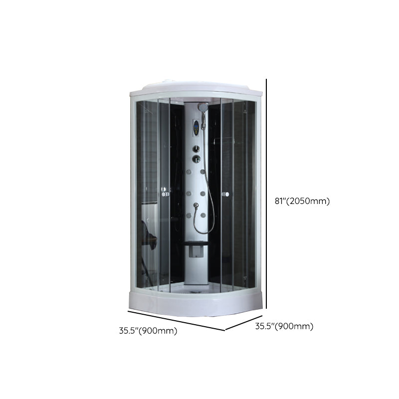 White Framed Rectangle Shower Stall Clear Tempered Glass Shower Stall Clearhalo 'Bathroom Remodel & Bathroom Fixtures' 'Home Improvement' 'home_improvement' 'home_improvement_shower_stalls_enclosures' 'Shower Stalls & Enclosures' 'shower_stalls_enclosures' 'Showers & Bathtubs' 7161060