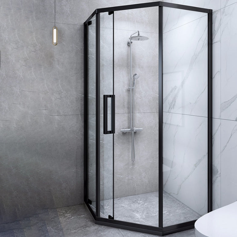 Tempered Glass Shower Enclosure Neo-Angle Clear Shower Enclosure Clearhalo 'Bathroom Remodel & Bathroom Fixtures' 'Home Improvement' 'home_improvement' 'home_improvement_shower_stalls_enclosures' 'Shower Stalls & Enclosures' 'shower_stalls_enclosures' 'Showers & Bathtubs' 7161099