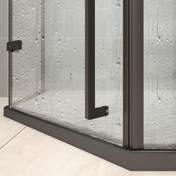 Left Hinged Framed Tempered Shower Enclosure with Fixed Panel Clearhalo 'Bathroom Remodel & Bathroom Fixtures' 'Home Improvement' 'home_improvement' 'home_improvement_shower_stalls_enclosures' 'Shower Stalls & Enclosures' 'shower_stalls_enclosures' 'Showers & Bathtubs' 7161121