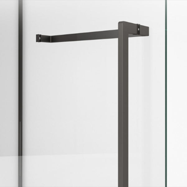 Left Hinged Framed Tempered Shower Enclosure with Fixed Panel Clearhalo 'Bathroom Remodel & Bathroom Fixtures' 'Home Improvement' 'home_improvement' 'home_improvement_shower_stalls_enclosures' 'Shower Stalls & Enclosures' 'shower_stalls_enclosures' 'Showers & Bathtubs' 7161123