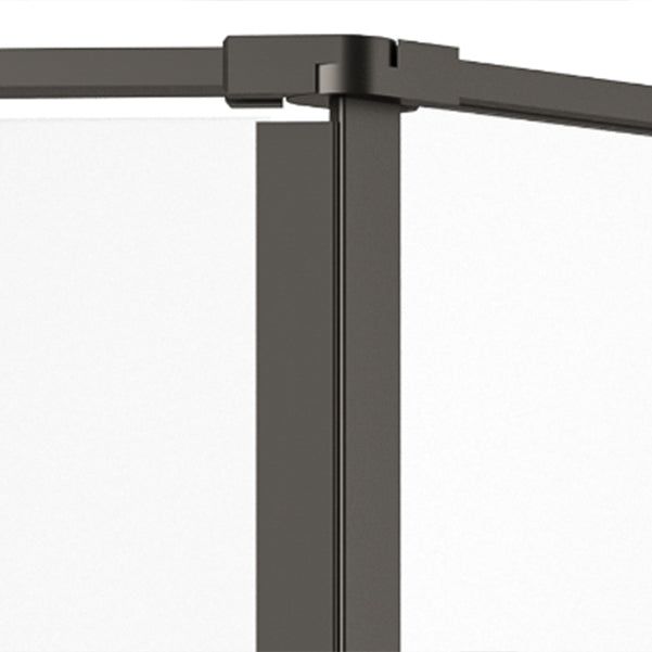 Left Hinged Framed Tempered Shower Enclosure with Fixed Panel Clearhalo 'Bathroom Remodel & Bathroom Fixtures' 'Home Improvement' 'home_improvement' 'home_improvement_shower_stalls_enclosures' 'Shower Stalls & Enclosures' 'shower_stalls_enclosures' 'Showers & Bathtubs' 7161124