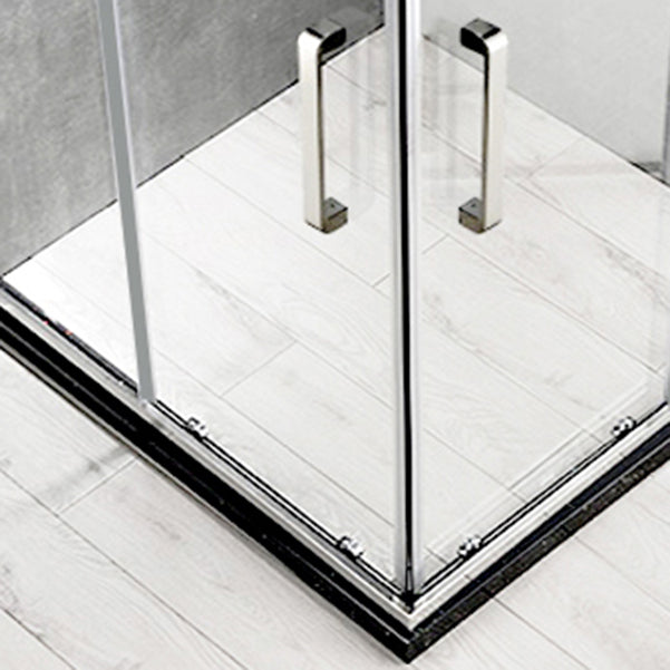 Tempered Glass Framed Shower Enclosure Clear Black Shower Stall Clearhalo 'Bathroom Remodel & Bathroom Fixtures' 'Home Improvement' 'home_improvement' 'home_improvement_shower_stalls_enclosures' 'Shower Stalls & Enclosures' 'shower_stalls_enclosures' 'Showers & Bathtubs' 7161131