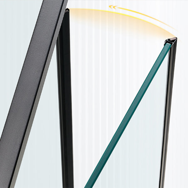 Modern Style Neo-Angle Shower Enclosure Clear Glass Framed Shower Stall Clearhalo 'Bathroom Remodel & Bathroom Fixtures' 'Home Improvement' 'home_improvement' 'home_improvement_shower_stalls_enclosures' 'Shower Stalls & Enclosures' 'shower_stalls_enclosures' 'Showers & Bathtubs' 7161153