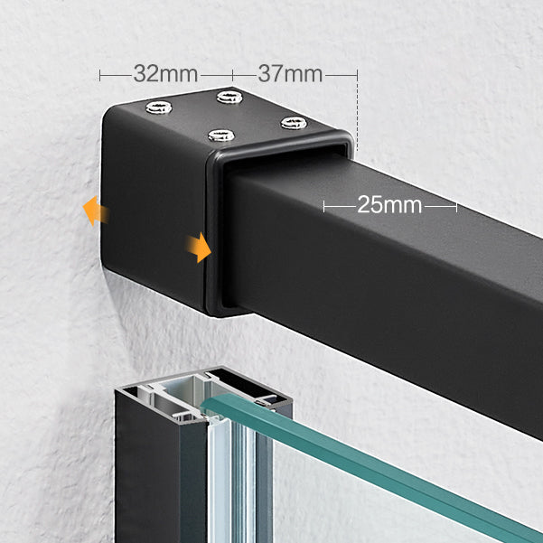 Modern Style Neo-Angle Shower Enclosure Clear Glass Framed Shower Stall Clearhalo 'Bathroom Remodel & Bathroom Fixtures' 'Home Improvement' 'home_improvement' 'home_improvement_shower_stalls_enclosures' 'Shower Stalls & Enclosures' 'shower_stalls_enclosures' 'Showers & Bathtubs' 7161156