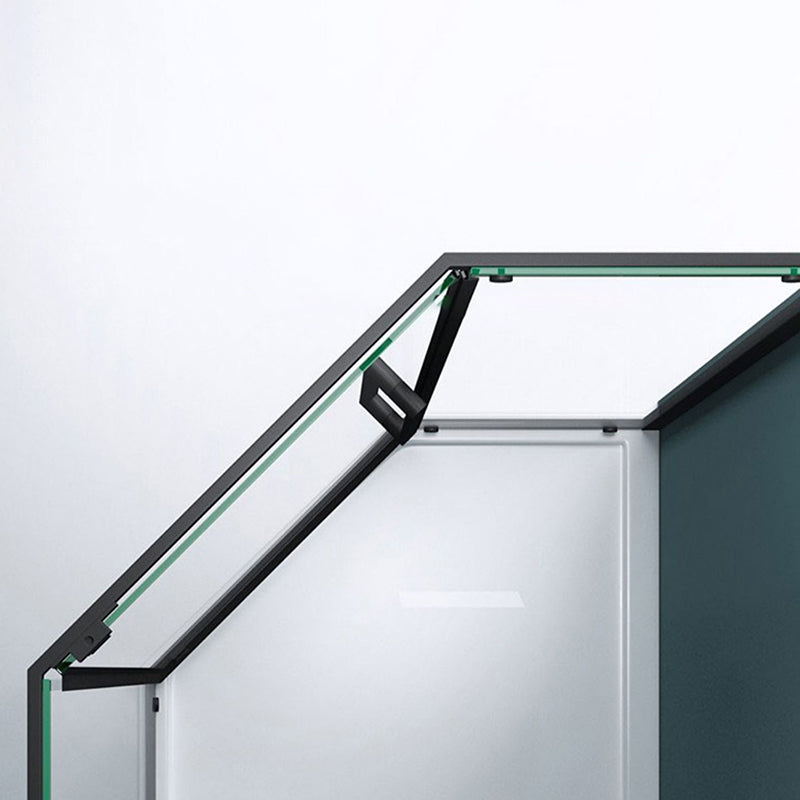 Neo-Angle 304 Stainless Steel Shower Enclosure with Single Door Handle Clearhalo 'Bathroom Remodel & Bathroom Fixtures' 'Home Improvement' 'home_improvement' 'home_improvement_shower_stalls_enclosures' 'Shower Stalls & Enclosures' 'shower_stalls_enclosures' 'Showers & Bathtubs' 7161197