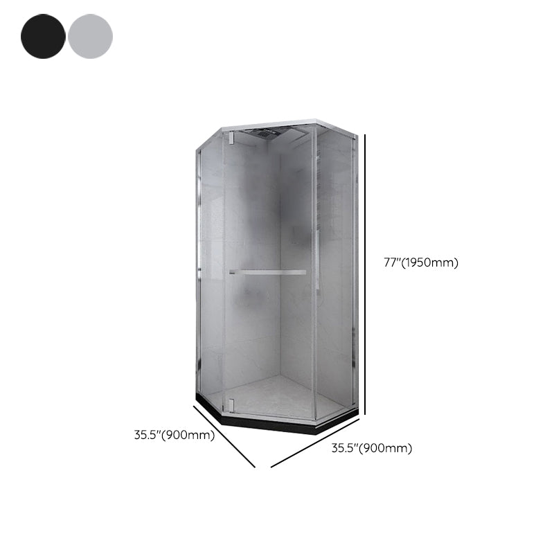 Neo-Angle 304 Stainless Steel Shower Enclosure with Single Door Handle Clearhalo 'Bathroom Remodel & Bathroom Fixtures' 'Home Improvement' 'home_improvement' 'home_improvement_shower_stalls_enclosures' 'Shower Stalls & Enclosures' 'shower_stalls_enclosures' 'Showers & Bathtubs' 7161201
