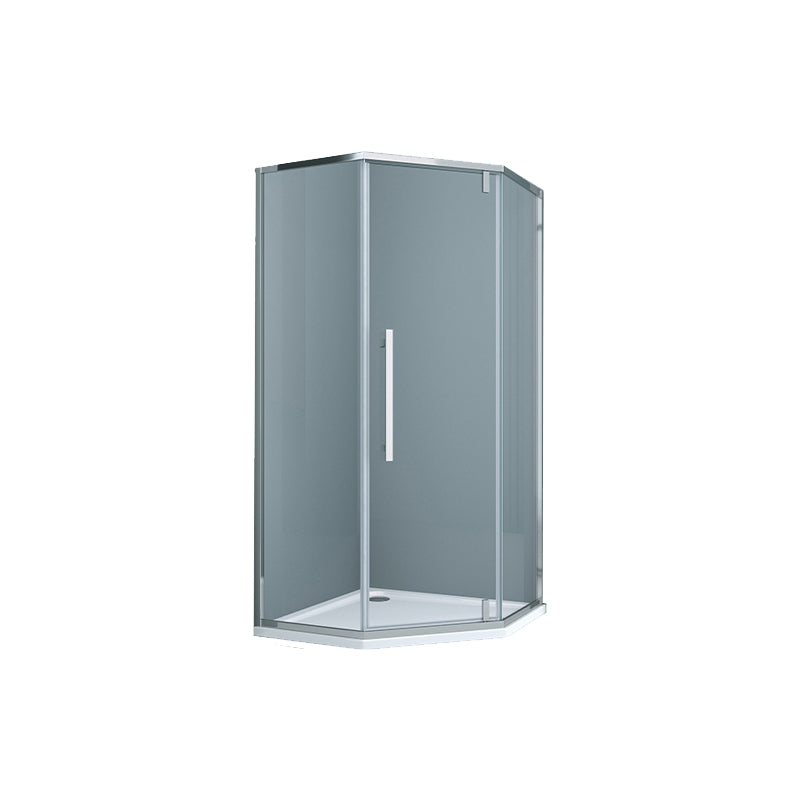 304 Stainless Steel Frame Shower Enclosure Neo-Angle Tempered Glass Shower Stall Clearhalo 'Bathroom Remodel & Bathroom Fixtures' 'Home Improvement' 'home_improvement' 'home_improvement_shower_stalls_enclosures' 'Shower Stalls & Enclosures' 'shower_stalls_enclosures' 'Showers & Bathtubs' 7161232