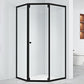 Black Framed Shower Enclosure Corner Single Sliding Shower Stall With Door Handles Right Clearhalo 'Bathroom Remodel & Bathroom Fixtures' 'Home Improvement' 'home_improvement' 'home_improvement_shower_stalls_enclosures' 'Shower Stalls & Enclosures' 'shower_stalls_enclosures' 'Showers & Bathtubs' 7161251