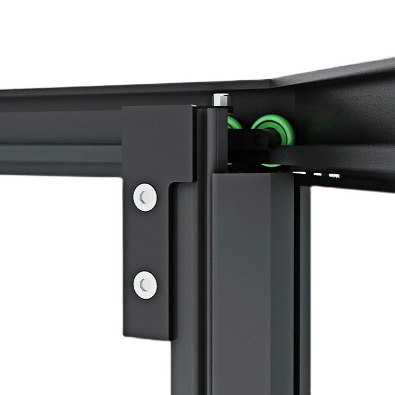 Black Framed Shower Enclosure Corner Single Sliding Shower Stall With Door Handles Clearhalo 'Bathroom Remodel & Bathroom Fixtures' 'Home Improvement' 'home_improvement' 'home_improvement_shower_stalls_enclosures' 'Shower Stalls & Enclosures' 'shower_stalls_enclosures' 'Showers & Bathtubs' 7161257