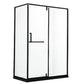 Black Rectangle Shower Enclosure Clear Tempered Glass Shower Enclosure Right Clearhalo 'Bathroom Remodel & Bathroom Fixtures' 'Home Improvement' 'home_improvement' 'home_improvement_shower_stalls_enclosures' 'Shower Stalls & Enclosures' 'shower_stalls_enclosures' 'Showers & Bathtubs' 7161282