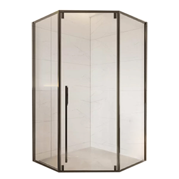 Neo-Angle Clear Tempered Shower Enclosure Framed Double Sliding Shower Kit Right Clearhalo 'Bathroom Remodel & Bathroom Fixtures' 'Home Improvement' 'home_improvement' 'home_improvement_shower_stalls_enclosures' 'Shower Stalls & Enclosures' 'shower_stalls_enclosures' 'Showers & Bathtubs' 7161307